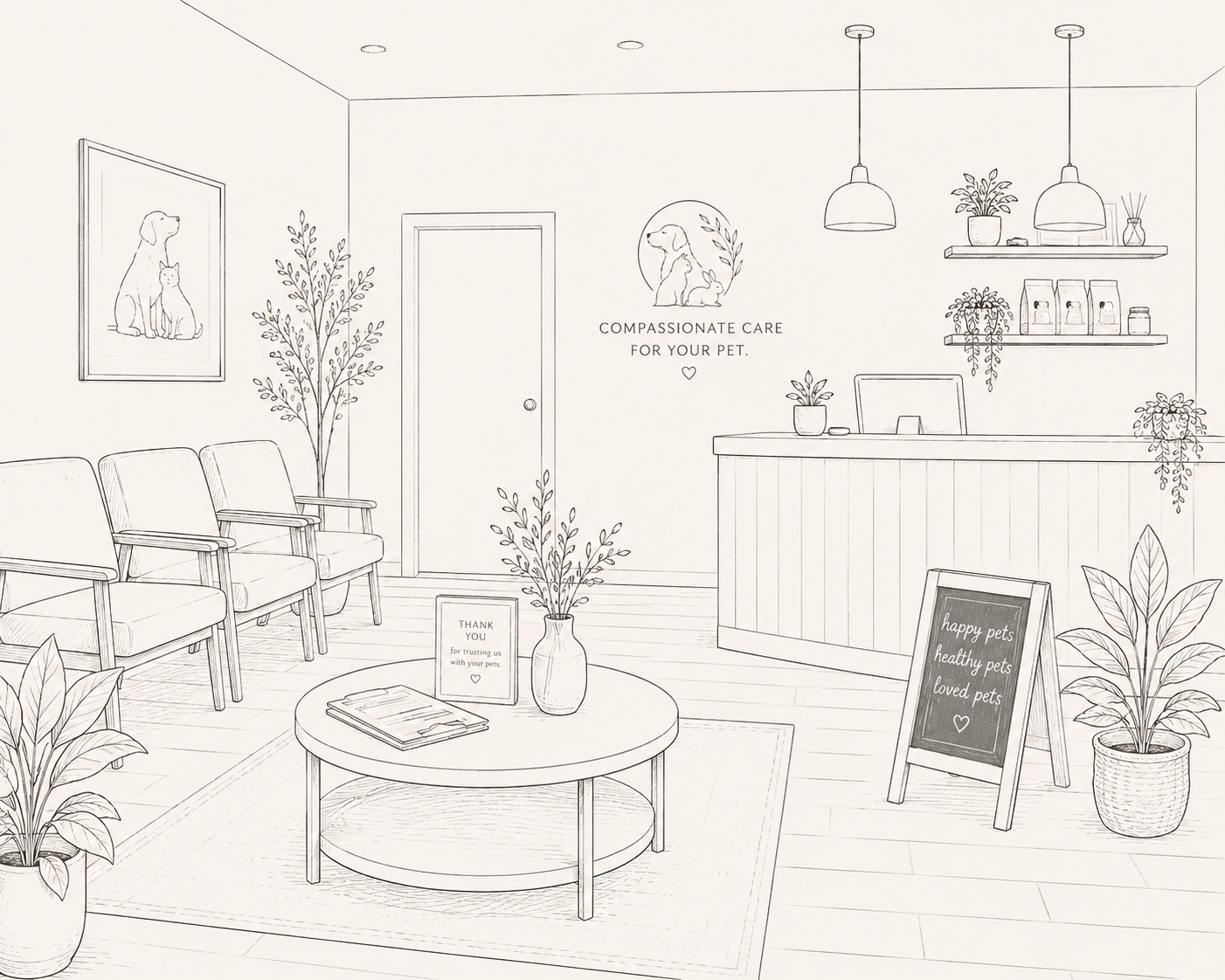 Welcoming clinic interior